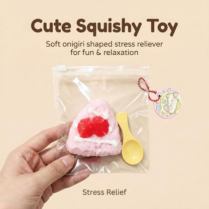 Strawberry Cake Taba Squishy Toy, Pink Fidget Slow Rising Squishy, Stress Relief Silicone Gift for Adults