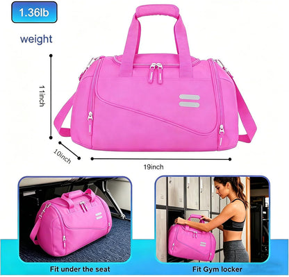 Gym Bag for Men & Women - 30L Duffle Bags with Shoe Compartment