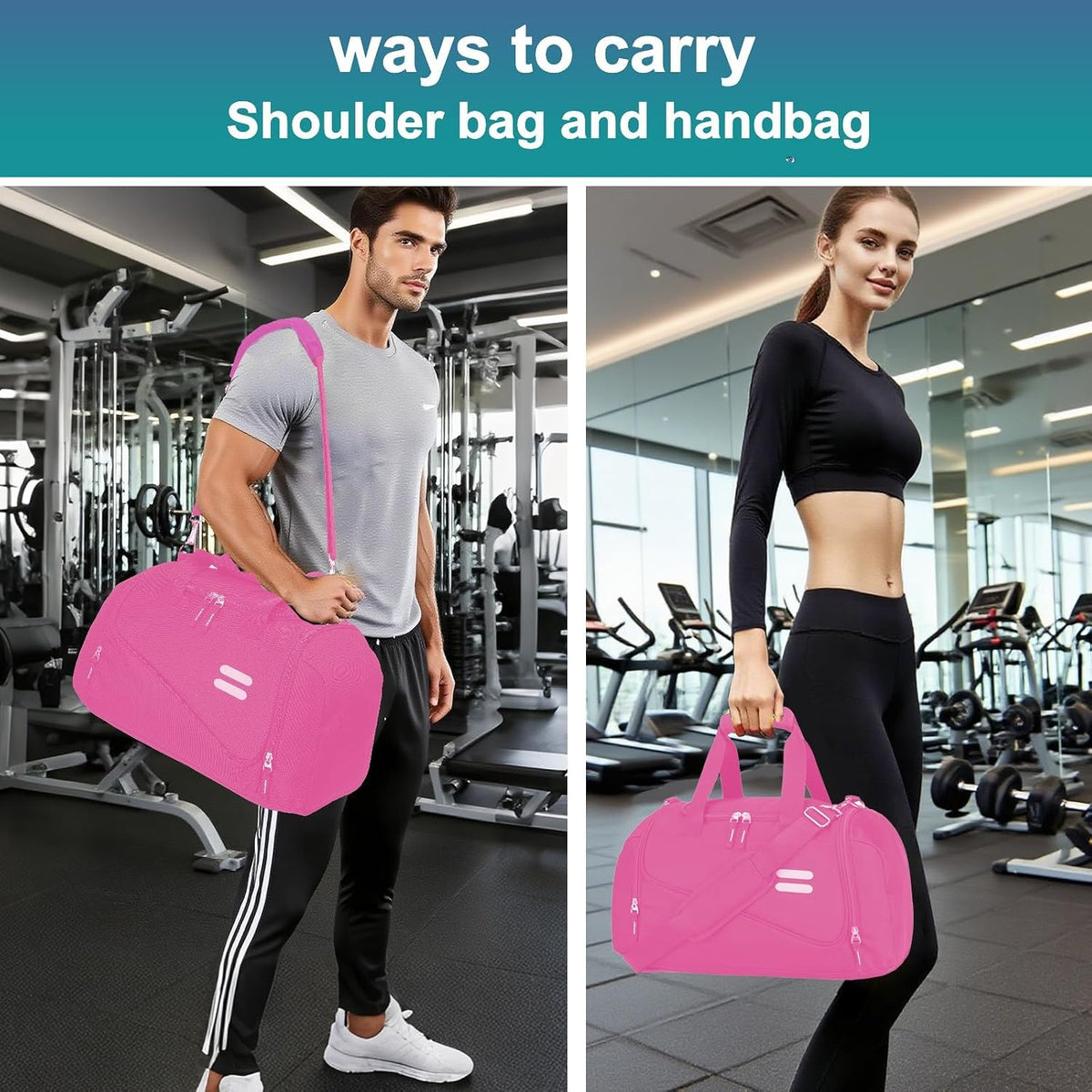 Gym Bag for Men & Women - 30L Duffle Bags with Shoe Compartment
