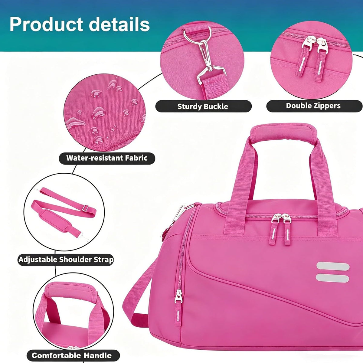 Gym Bag for Men & Women - 30L Duffle Bags with Shoe Compartment