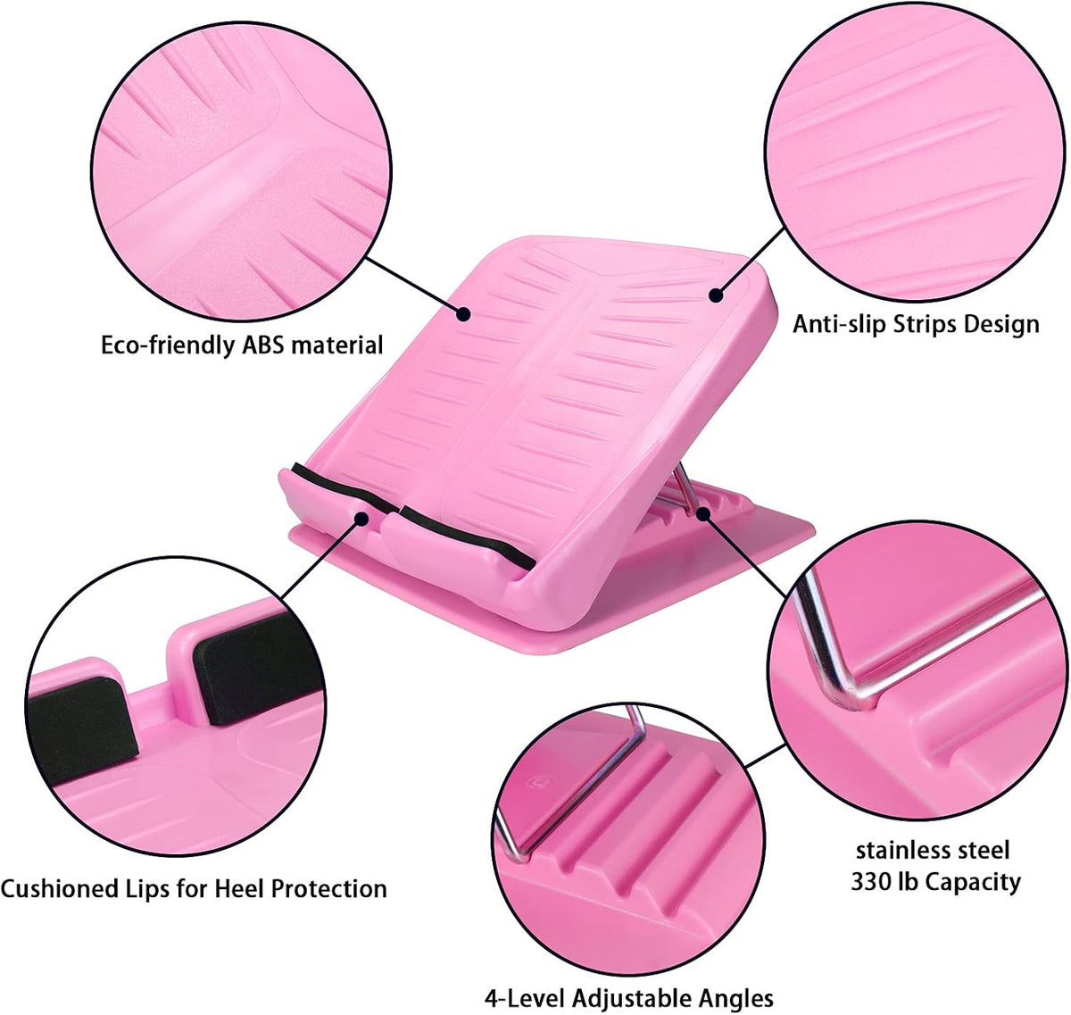 Elfzone Slant Board Calf Stretcher Adjustable 4-Level Incline Wedge