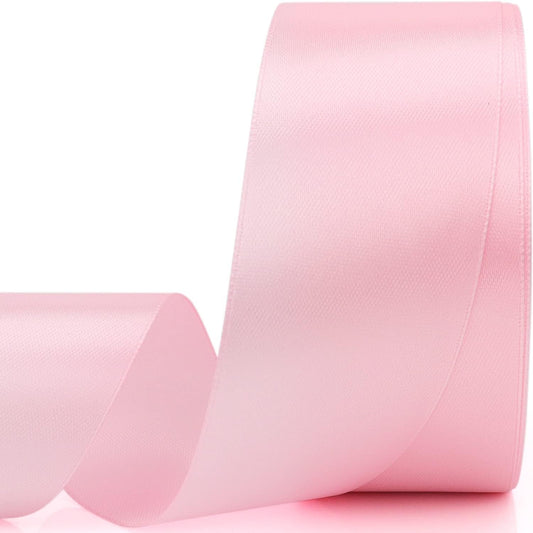 25 Yards 1-1/2 inches Wide Satin Ribbon Suitable for Wedding, Party and Gift Box Packaging Ribbon (Pale Pink, 1-1/2")