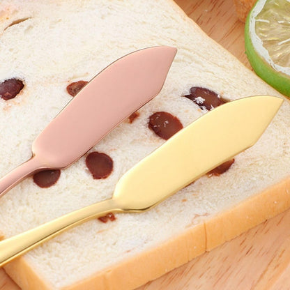 Stainless Steel Butter Knife, Cute Mini 5.7 inches Cheese Dessert Knives Breakfast Spreads Kitchen Knives for Butter Sandwiches Cheese(Rose Gold)