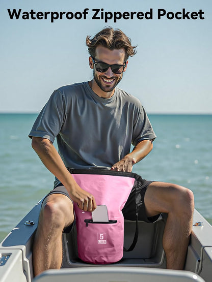 Waterproof Dry Bag Backpack with Zippered Pocket 5L/10L/20L/30L/40L