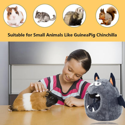 Guinea Pig Bed Hideouts Warm Small Animal Pet Beds Monster Hamster Bed House Accessorie for Guinea Pig Chinchilla Hedgehog Hamster