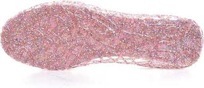 Women Beach Jelly Shoes Slip On Crystal Summer Hollow Ballet Flats