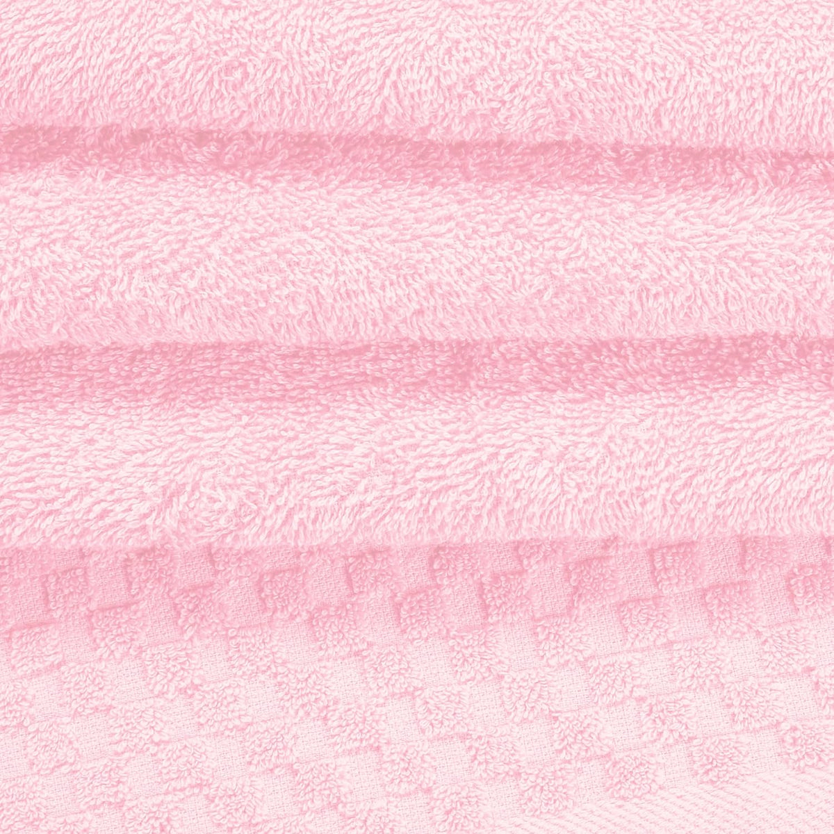 Ultra Soft 3 Pack Cotton Towel Set, Contains a Bath Towels 28x55 inch, a Hand Towels 16x24 inch & a Wash Coths 12x12 inch, Ideal Everyday use, Compact & Lightweight - Pink