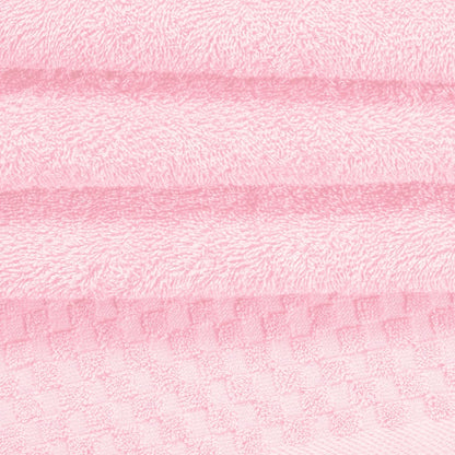 Ultra Soft 3 Pack Cotton Towel Set, Contains a Bath Towels 28x55 inch, a Hand Towels 16x24 inch & a Wash Coths 12x12 inch, Ideal Everyday use, Compact & Lightweight - Pink