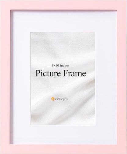 8x10 Picture Frame with 5x7 Mat, Pink, 1-Pack