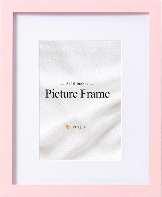 8x10 Picture Frame with 5x7 Mat, Pink, 1-Pack