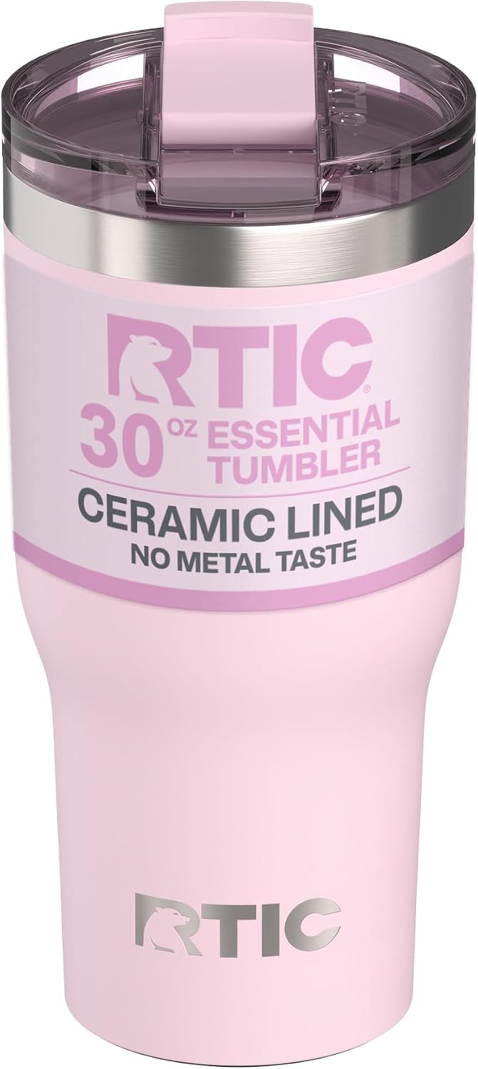 30oz Essential Tumbler with Lid, Ceramic Lined, Pale Pink