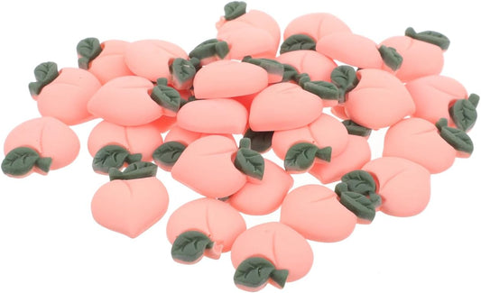 30pcs Diy Material Accessories Peach Mini Accessories Handset Pendant Resin Fruit Pendants Peaches Embellishments for DIY Craft Accessory
