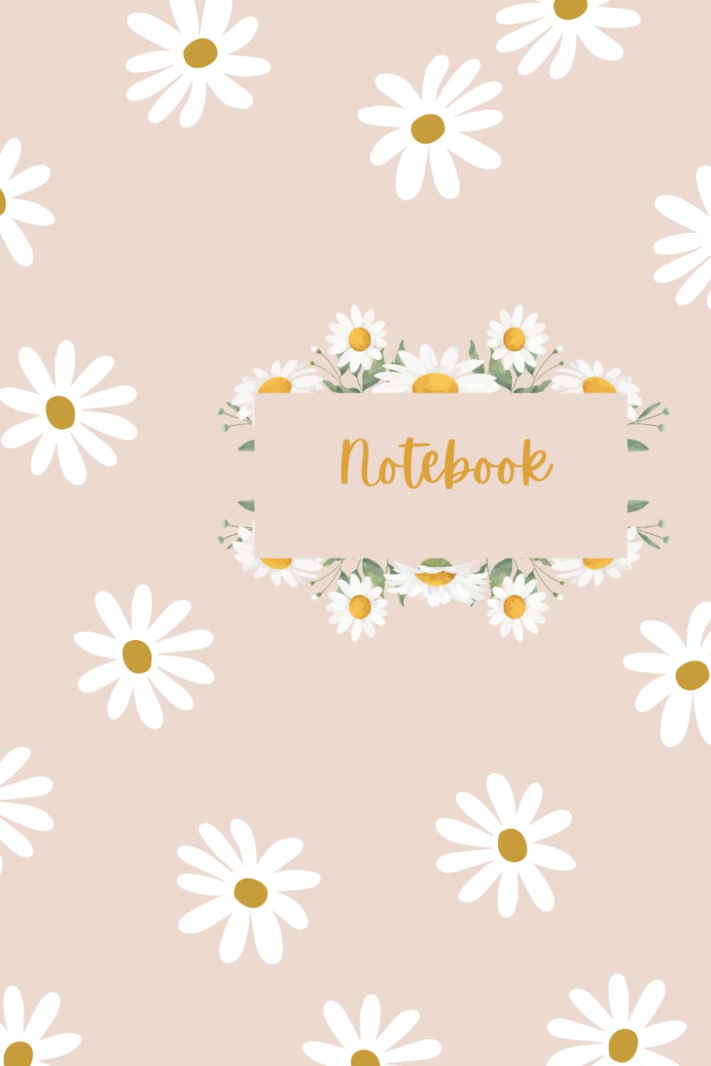 Daisy Notebook: Pastel Daisy Notebook Lined Journal New Writing Diary Cheerful Notebook (Peach)
