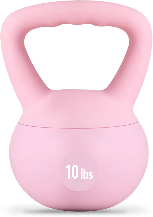 Soft Kettlebell Weights (5-30 lbs) - Iron Sand Filled for Home Gym, Strength Training & Fitness - Shock-Proof Design with Wide Non-Slip Handle - Dumbbell Alternative for Men & Women