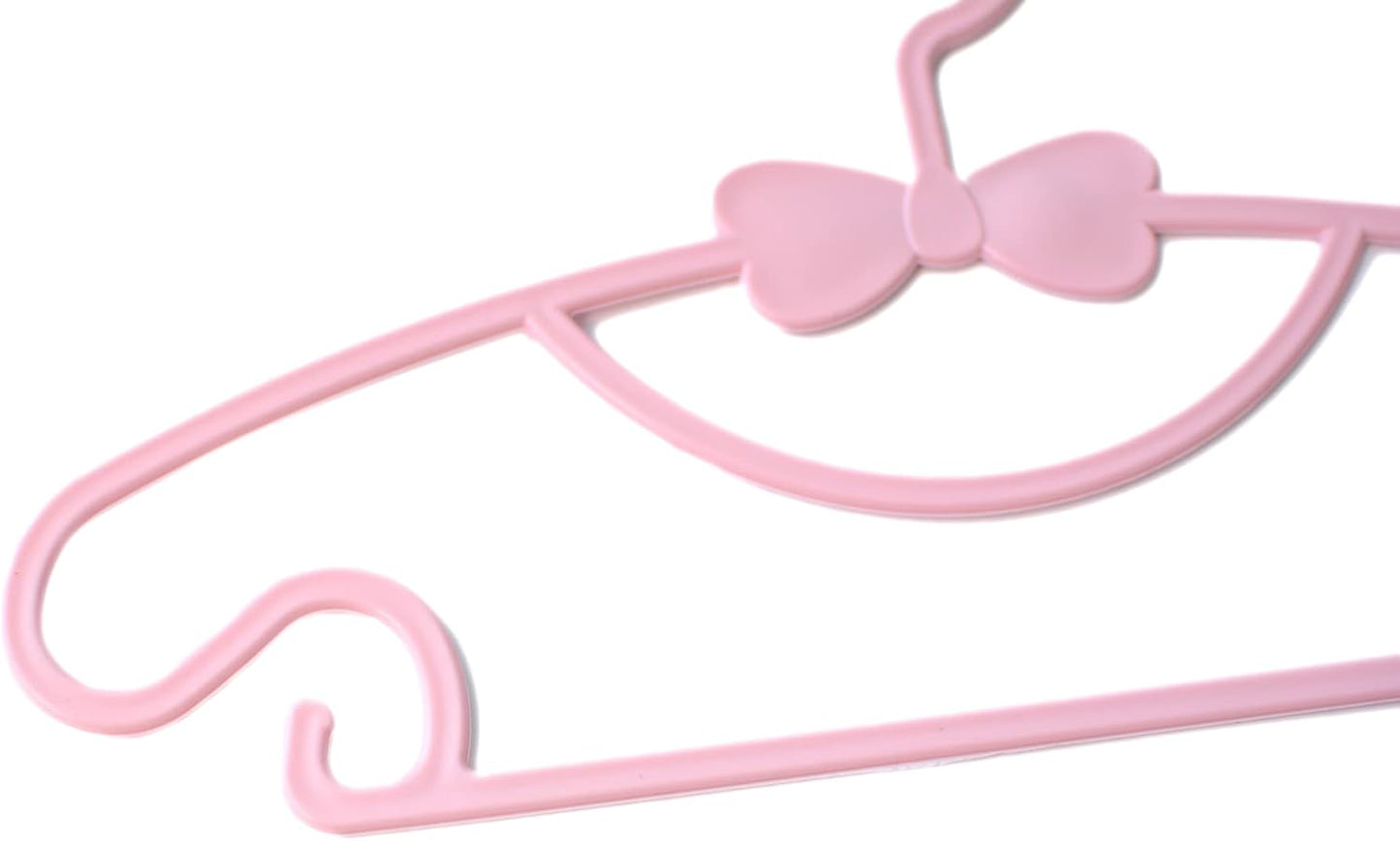 YYaaloa 10pcs Kids Clothes Hangers - Baby & Toddler Plastic Hangers (Pink, 10pcs)