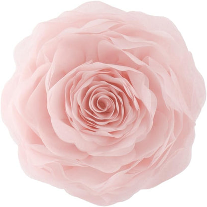 JWH Stereo Flower Throw Pillow Covers Aesthetic Decorative Floral Accent Pillow Cases Round Cushion Handmade Pillowcase for Bedroom Bed Couch Chair Car 12 Inch Peach Pink