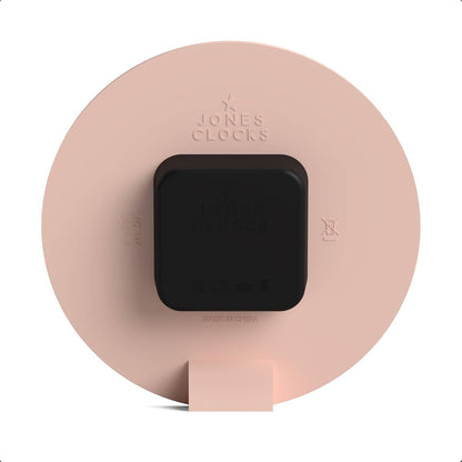 JONES CLOCKS® Hampstead Desk Clock | Freestanding | Rose Pink | Elegant Raised Moulded Numerals | Ideal for Shelf Mantel Living Room Home Office or Bedside