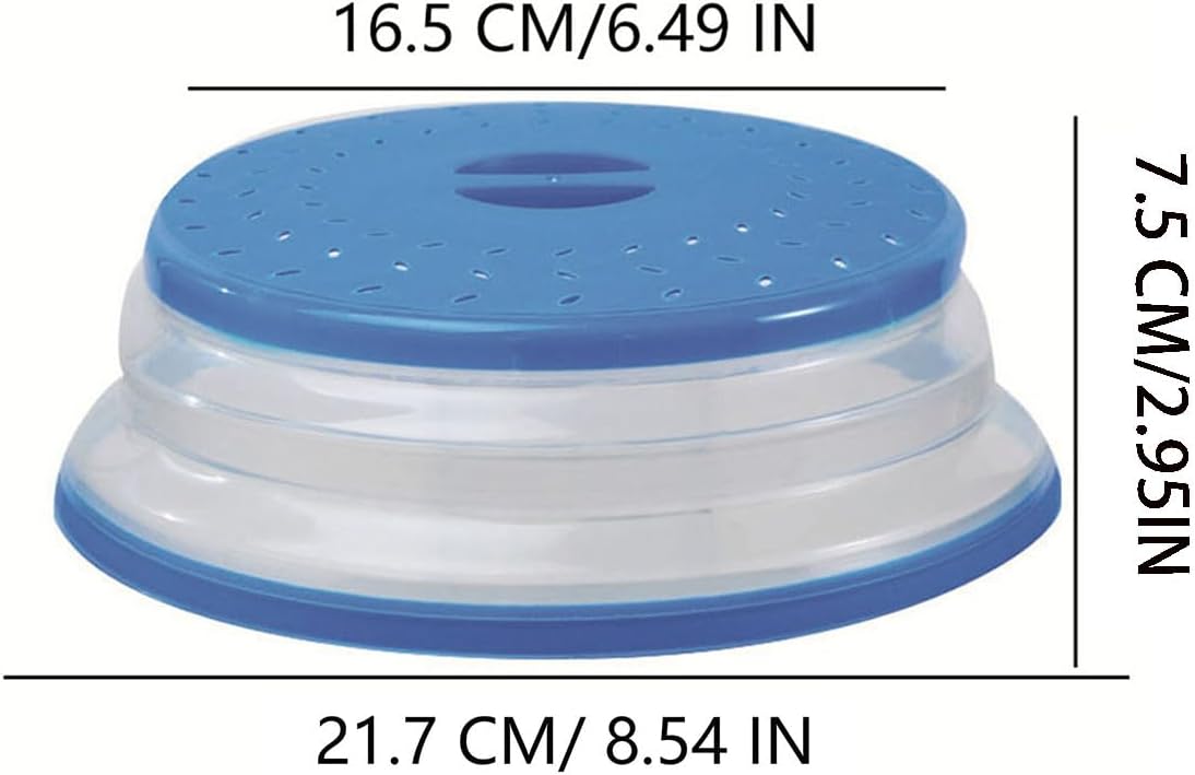 Small Collapsible Microwave Splatter Cover, Microwave Plate Cover With Steam Vent(8.5 IN,Light pink)