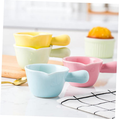 Ceramic Pot Mini Cooking Casserole Handle for Porridge and Sauces Easy to Clean for Gas Stove and Microwave