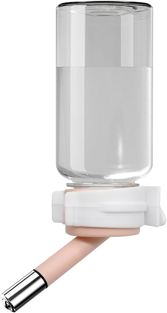 120ml Hamster Water Bottle,Wall Mounted No Drip Gerbil Water Feeder Dispenser for Hamster Gerbils Mice Degus Lemming Hedgehog Small-Sized Pet (Pink, 120ml)