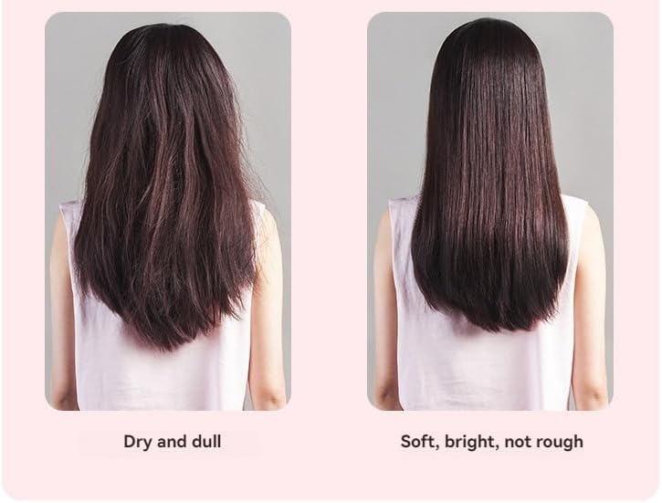 Mini Straightener, Multi-Color Plates, Quick Heating, Damage-Free, Bangs Clip, Dual-use for Curling and Straightening (Pink)