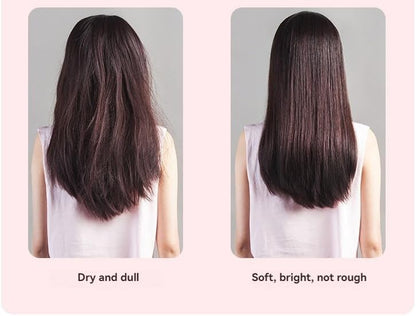 Mini Straightener, Multi-Color Plates, Quick Heating, Damage-Free, Bangs Clip, Dual-use for Curling and Straightening (Pink)