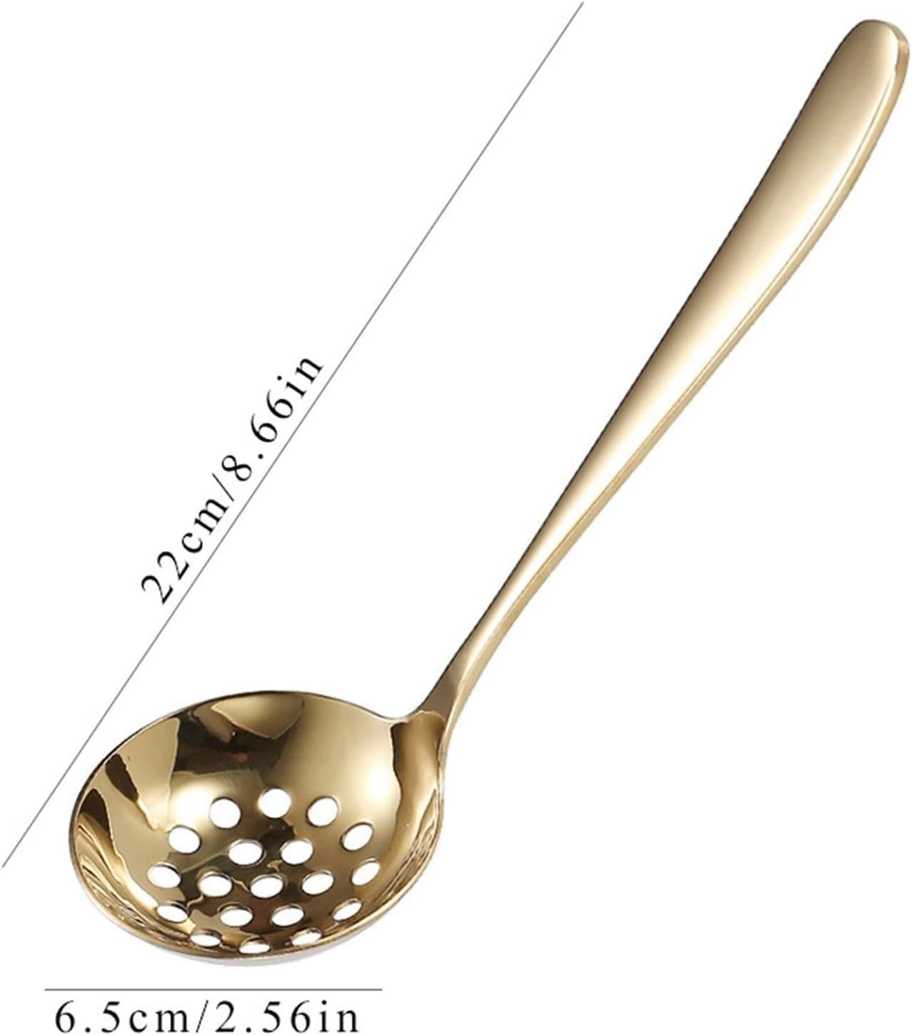 Strainer Spoon, Slotted Kitchen Spoon and Soup Ladle, Stainless Steel Soup Ladle for Hot Pot, Colander for Home, Restaurant, Kitchen, Filter, Pink
