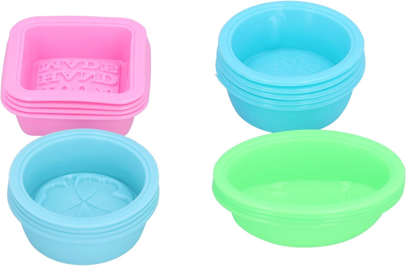 Silicone Cake Set, Food Grade Multifunctional Baking 16pcs Dark Blue Green Pink Light Blue - Safe Non - Material, Easy Clean, Ideal for Kitchen, Parties & Camping