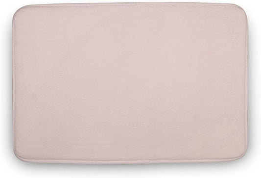 Minimalist Blush Pink Solid Plain Elegant Chic Bathroom Rugs Non Slip & Soft Bath Mat Carpets for Bathroom, Entryway & Kitchen 16 x 24inch