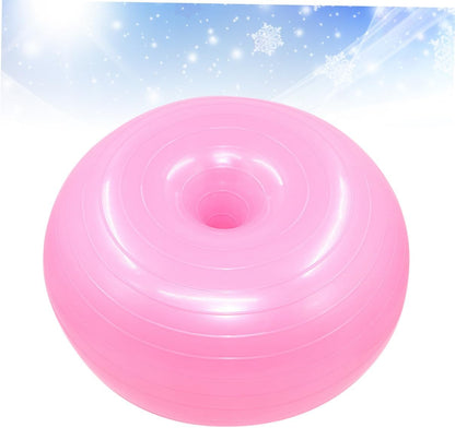 VANZACK 50cm Explosion-Proof Yoga Auxiliary Ball Thickened PVC Fitness Ball in Light Pink for Home Exercise and Balance Training with Air Pump