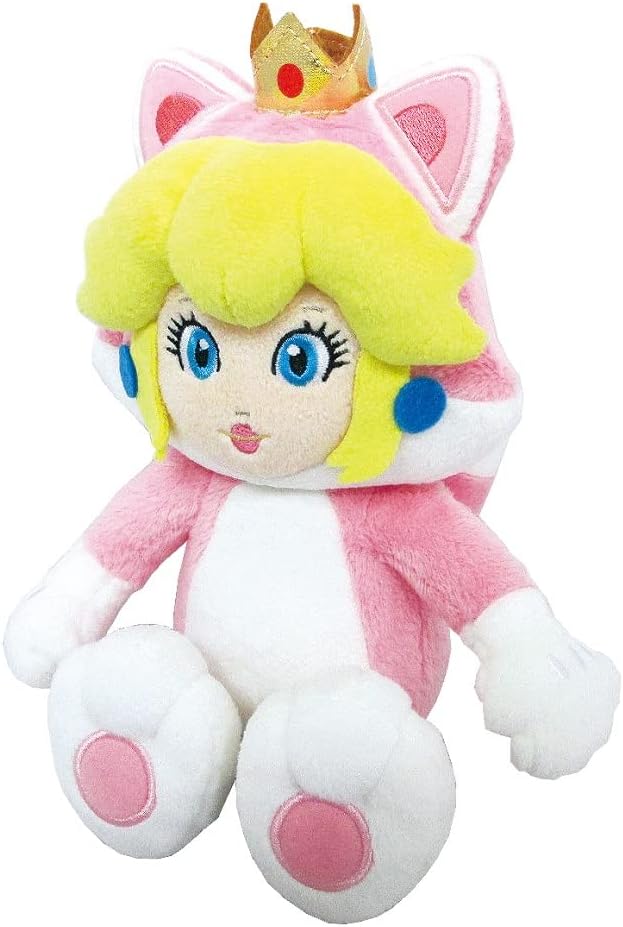 Little Buddy Super Mario Neko Cat Peach Plush, 10"