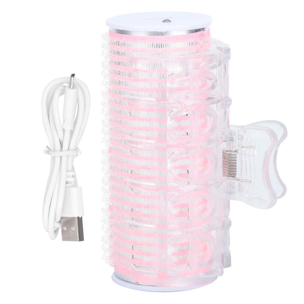 Portable Mini Hair Curler Styling Rollers Rechargeable, Heated Electric Hair Roller USB Heat Waver Roller for Bangs, Root to Tail 3.4in