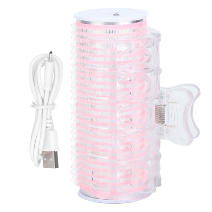Portable Mini Hair Curler Styling Rollers Rechargeable, Heated Electric Hair Roller USB Heat Waver Roller for Bangs, Root to Tail 3.4in