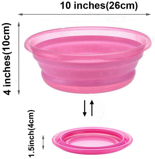 Foldable Hedgehog Bathtub, with 2 Pcs Set Bathing Brush, Plastic Small Animal Swimming Pool, Bath Sand Room Sauna, for Hedgehog Hamster, Guinea Pig,Bearded Dragon (Pink)