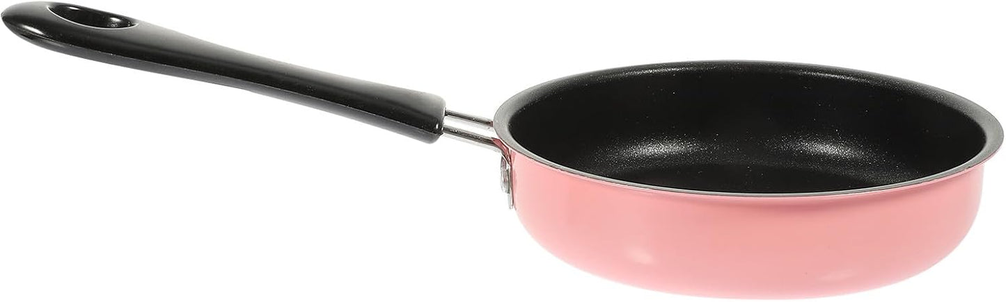 VANZACK Nonstick Mini Frying Pan Small Egg Fryer Skillet Pink Induction Compatible Lightweight Cookware for Breakfast and Home Cooking