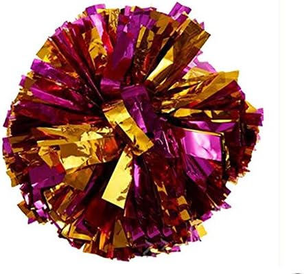 2pack/4pack 13" Cheerleading Metallic Foil & Plastic Ring Pom Poms Cheerleading Poms 100g