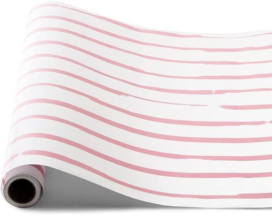 WEDDINGSTAR Decorative Paper Table Runner 25' (L) x 20" (W) - Light Pink Stripe