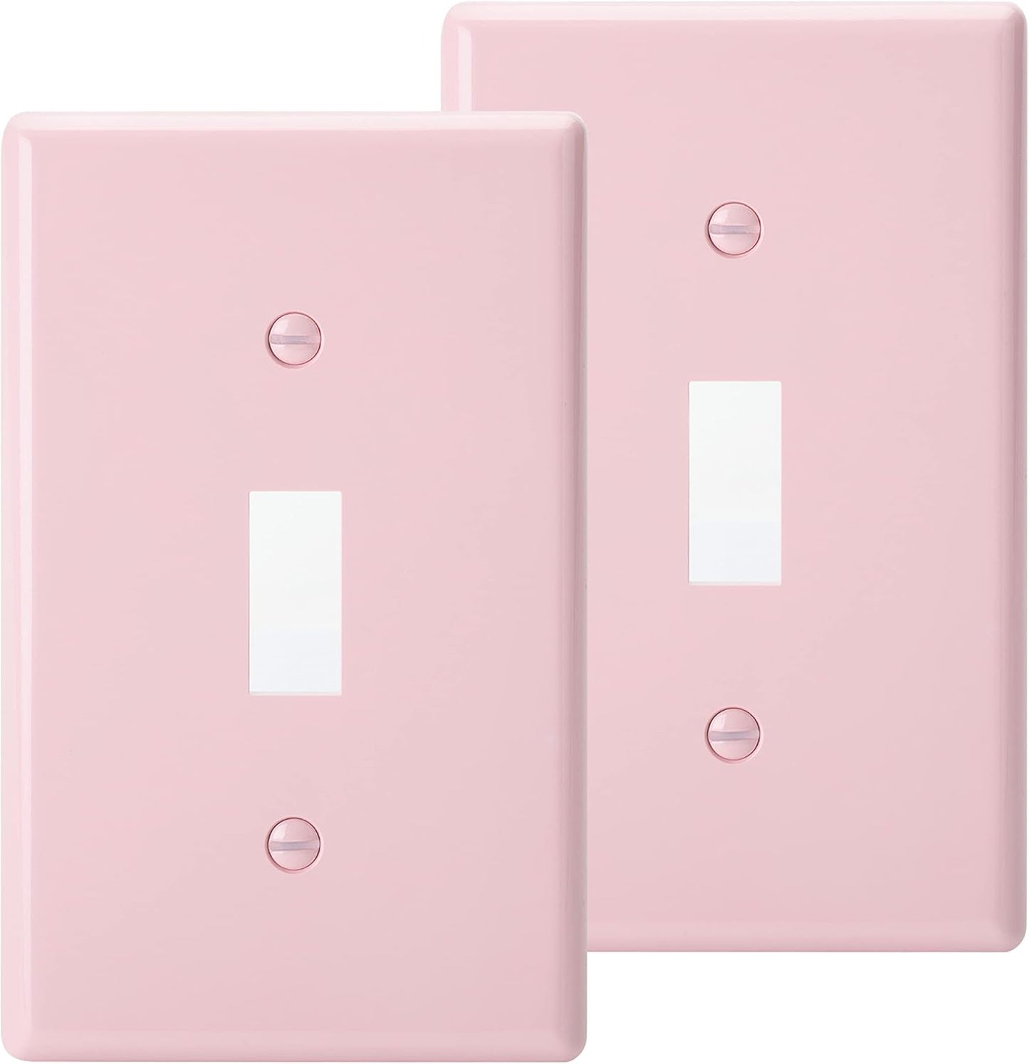 Bates- Light Switch Plates, 2 Pack, Pink Light Switch Cover Plate