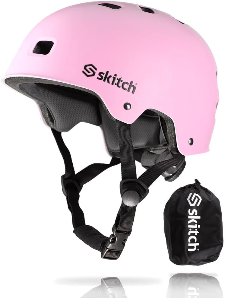 Skateboard Helmet for Kids and Teens with Premium Grade Memory Foam Padding Triple Certified Adjustable Sport Head Gear for Scooter Roller Skate Inline Skating and Rollerblading