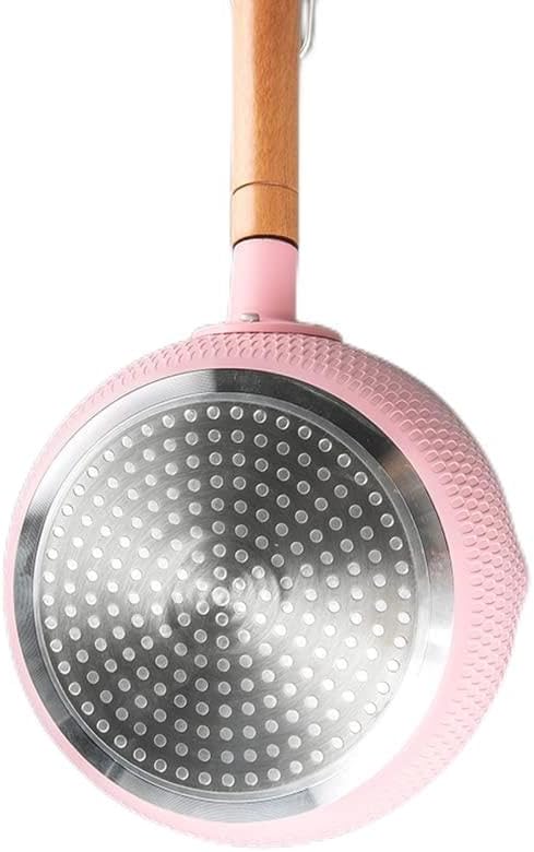 Snowflake Hammer Pattern Non-Stick Japanese Saucepan Boiling Pot for Elegant Table (Pink 18cm)
