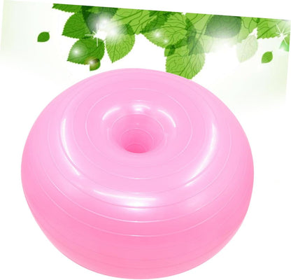VANZACK 50cm Explosion-Proof Yoga Auxiliary Ball Thickened PVC Fitness Ball in Light Pink for Home Exercise and Balance Training with Air Pump