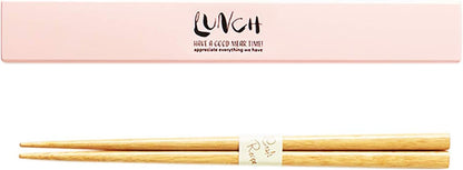 Takenaka T-96473 Roof Bunny Chopsticks and Case Set, Pink, 7.1 inches (18 cm)