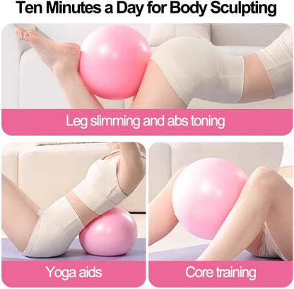 Exercise Ball for Yoga, Pilates & Fitness – Stability Ball Equipment for Home Gym & Office Chair, Yoga Ball for Core Strength Pelvic Floor Exercise Yoga Home Gym Fitness and Travel Workouts, Pink