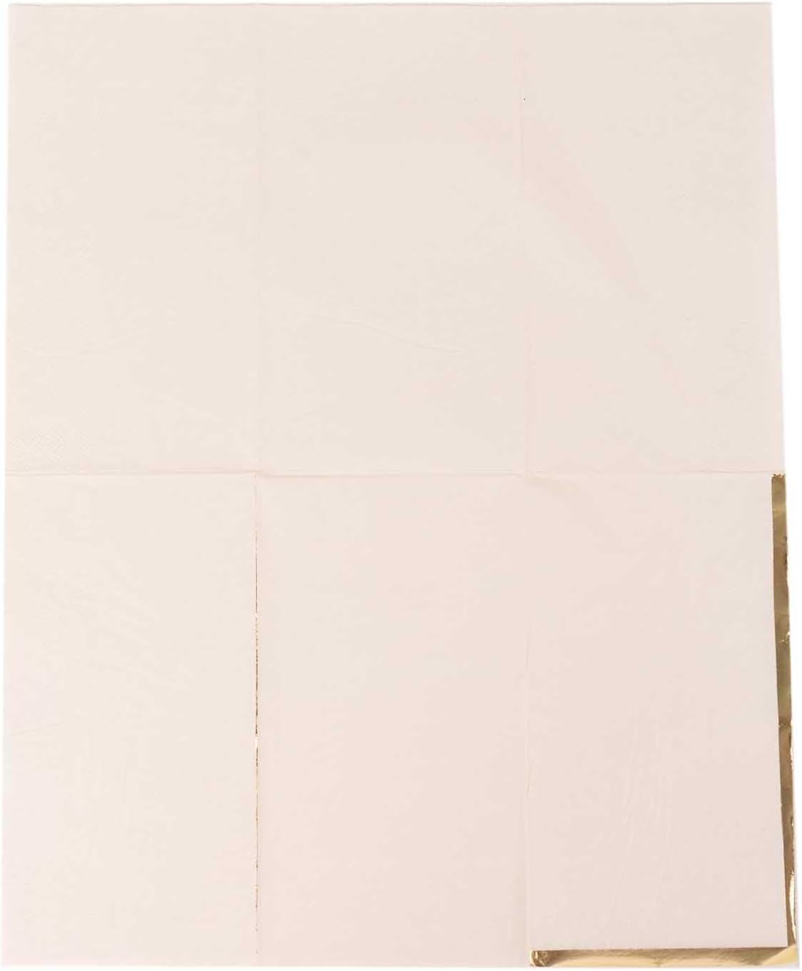 50-Pack Blush Pink Dinner Paper Napkins with Gold Foil Edge, Soft 2-Ply Disposable Party Napkins for Romantic Receptions and Spring Garden Parties