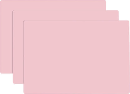 3Pcs 15.7"x 11.8"x 0.03" Pink Silicone Mat, Silicone Mats, Silicone Placemats for Kitchen Counter, Jewelry, Paiting