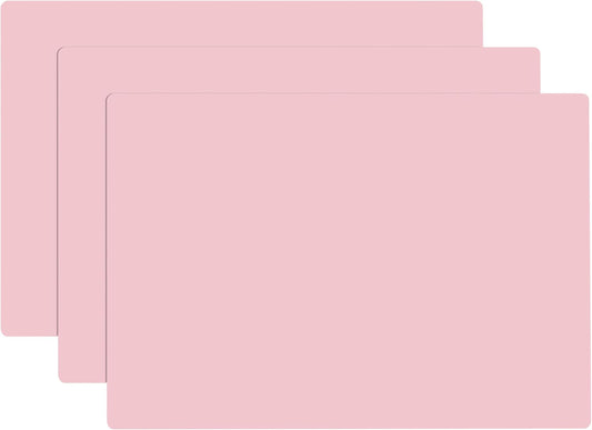 3Pcs 15.7"x 11.8"x 0.03" Pink Silicone Mat, Silicone Mats, Silicone Placemats for Kitchen Counter, Jewelry, Paiting