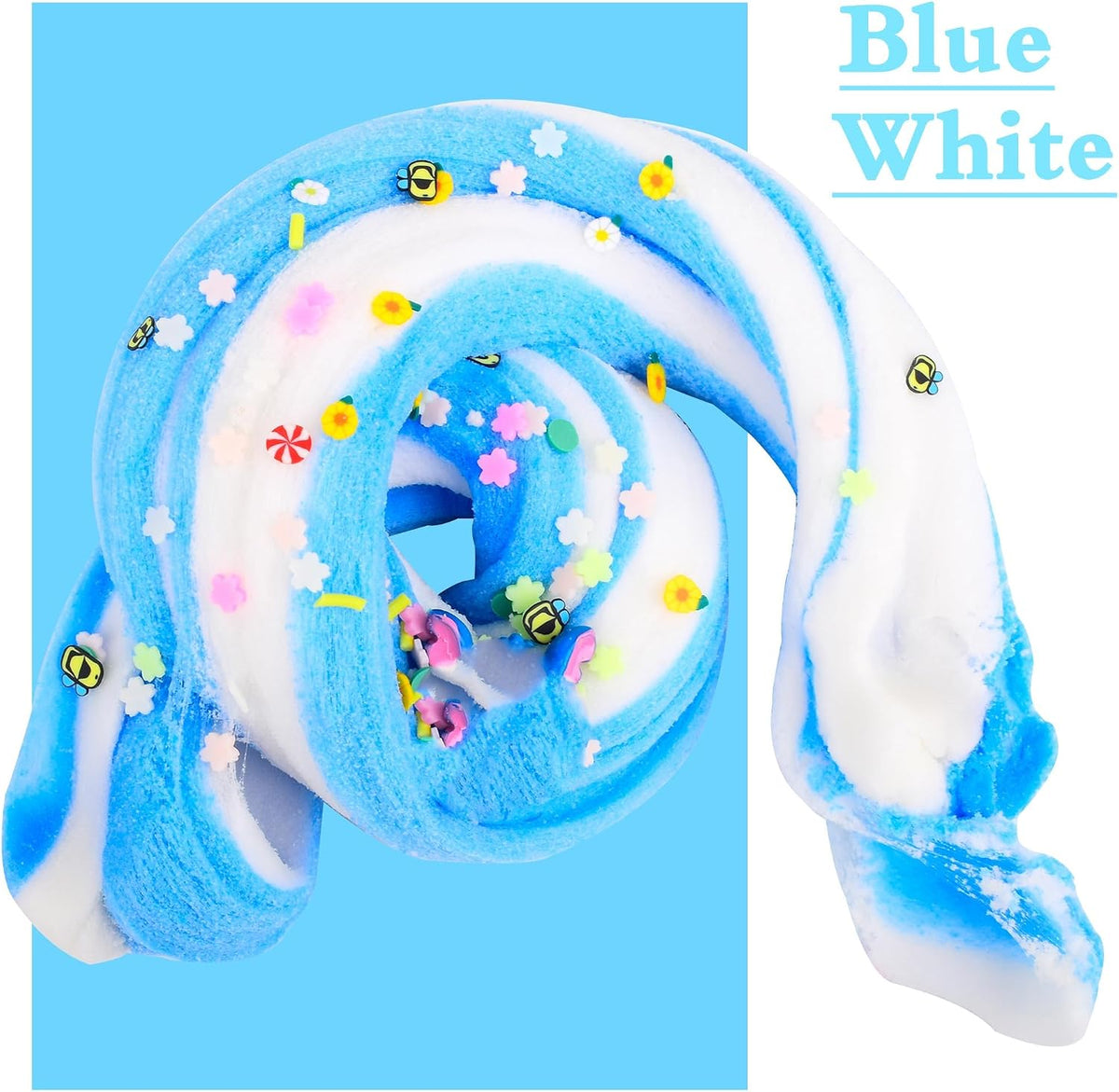 2 Pack Cloud Slime Kit with Blue Cake and Pink Charms, Scented DIY Slime Supplies for Girls and Boys, Stress Relief Toy for Kids Education, Party Favor, Gift and Birthday
