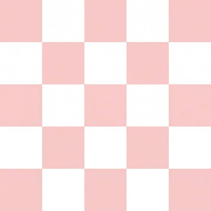 Pink and White Checkered Shower Curtain, Water Proof, Quick Dry, 12 Metal Roller Ball Hooks Included, Machine Washable, Modern Bathroom Decor (Pink and White, W72×L72)