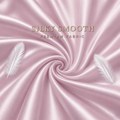 Silky Satin Pillowcases Standard 2 Pack Hair Care Pink 20 x 26