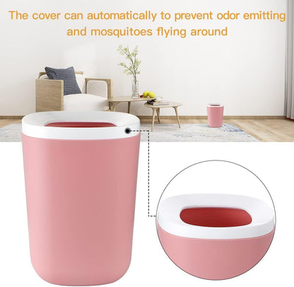 Otostar 6 Piece Bathroom Accessory Set Plastic Bath Accessories Bathroom Gifts Set with Soap Dispenser Toothbrush Holder Tumbler Soap Dish Toilet Brush Holder Trash Can Decor Countertop (Light Pink)